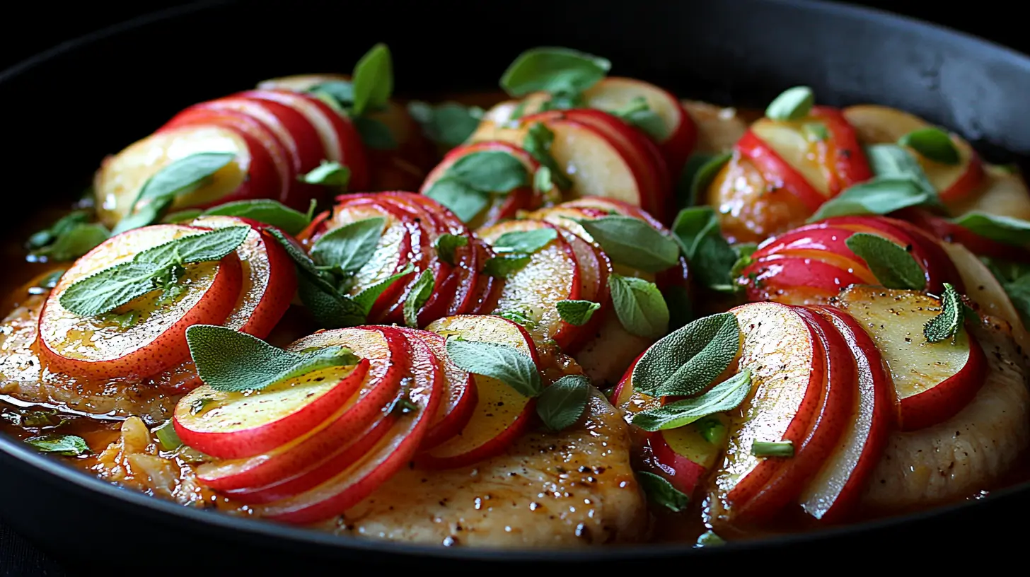 How to Bake Pork Chops with Apple Slices and Sage