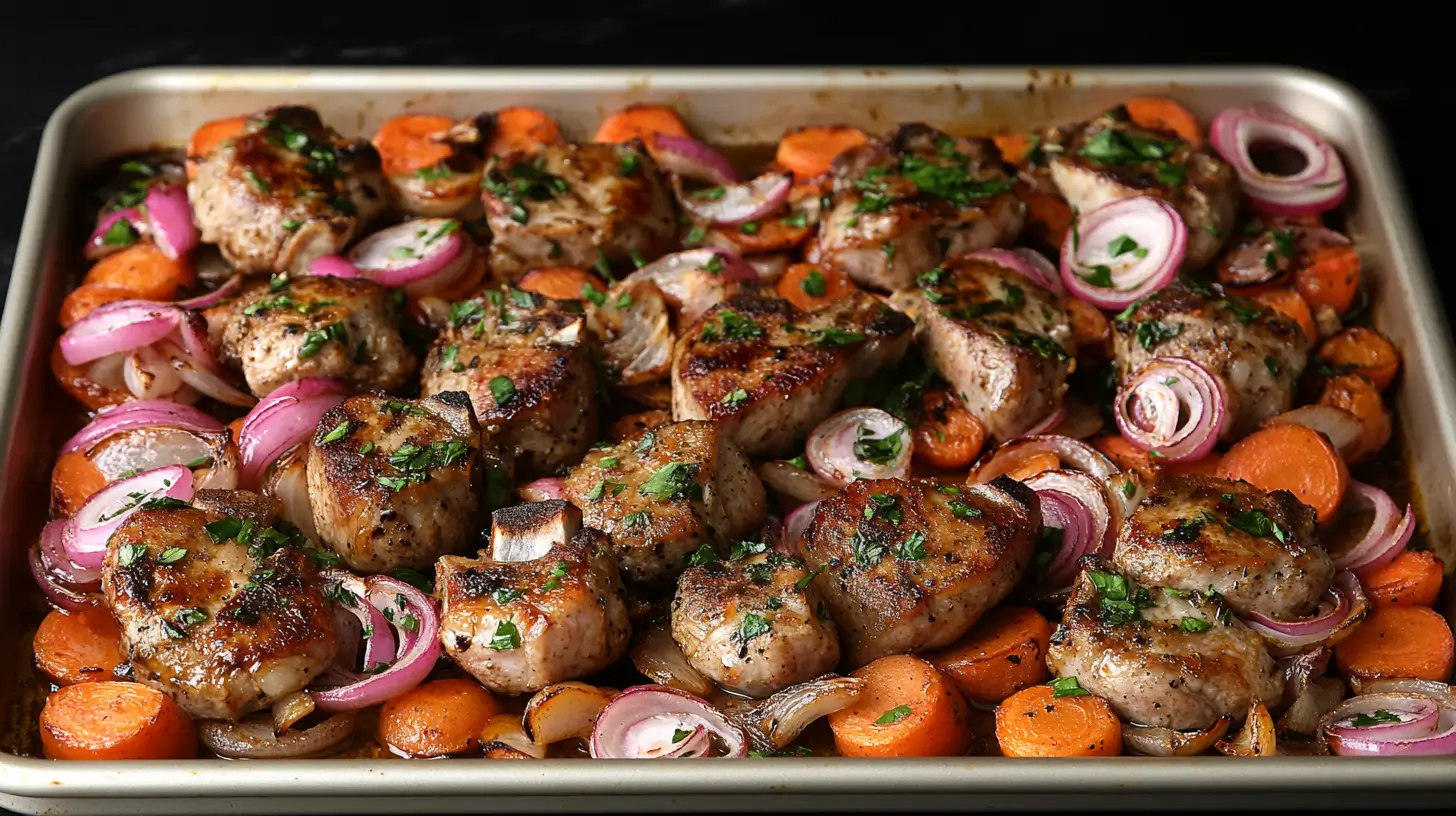 How to Use a Sheet Pan for One-Pan Baked Pork Chop Dinners