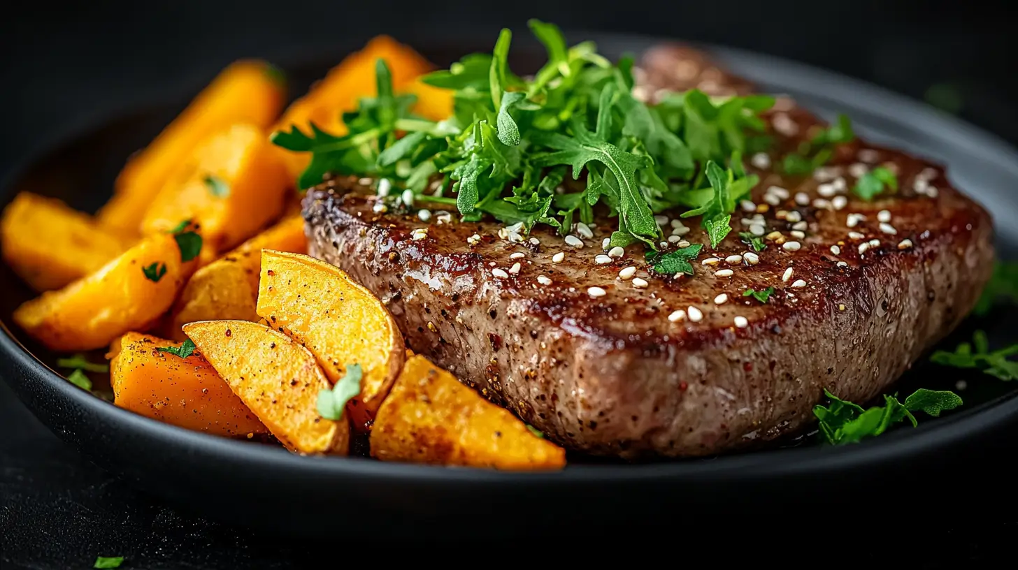 Ancho Chili Pork Chops with Roasted Sweet Potatoes Post image