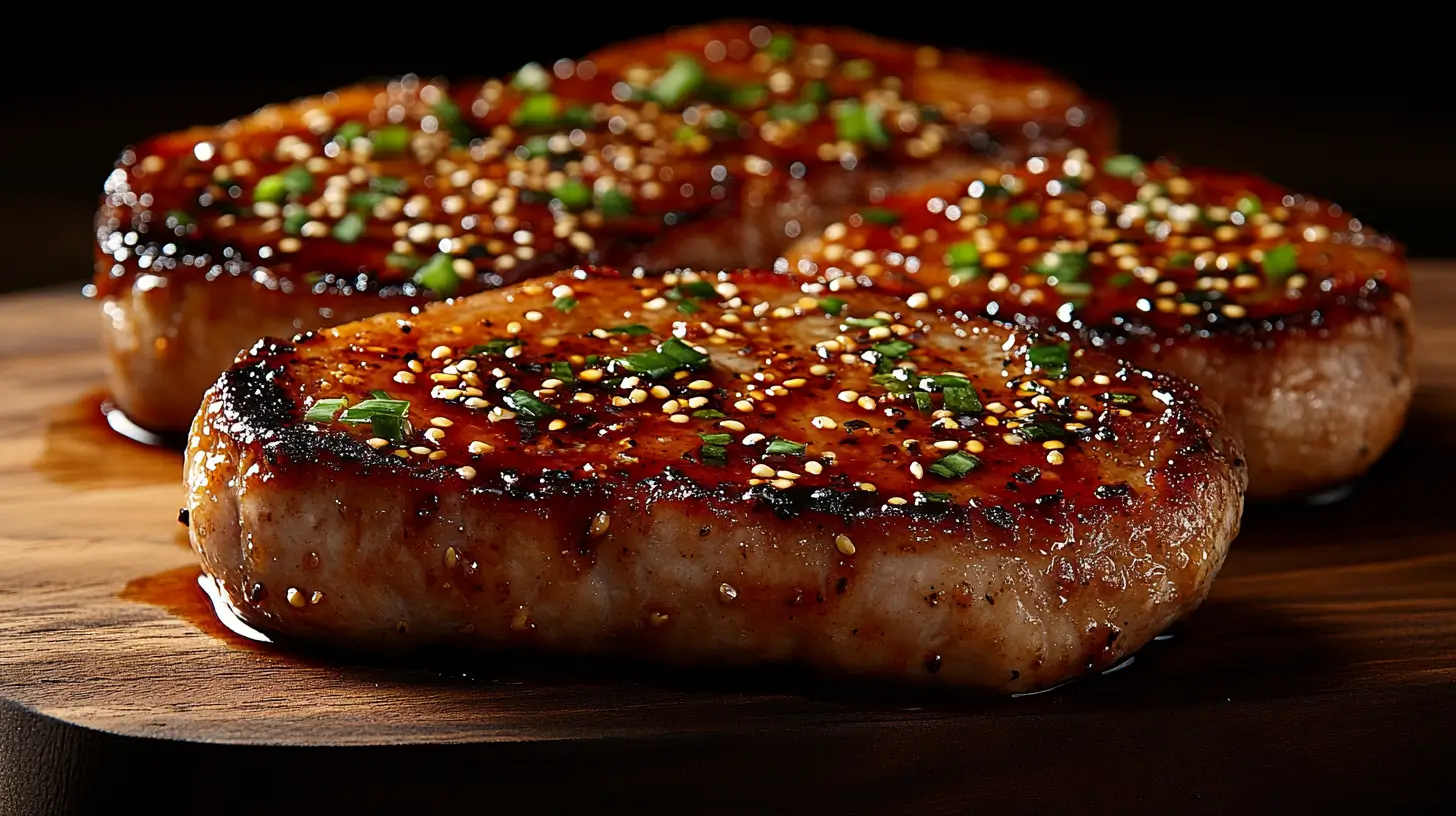 Fat in Pork Chops with BBQ Sauce or Glaze Post image