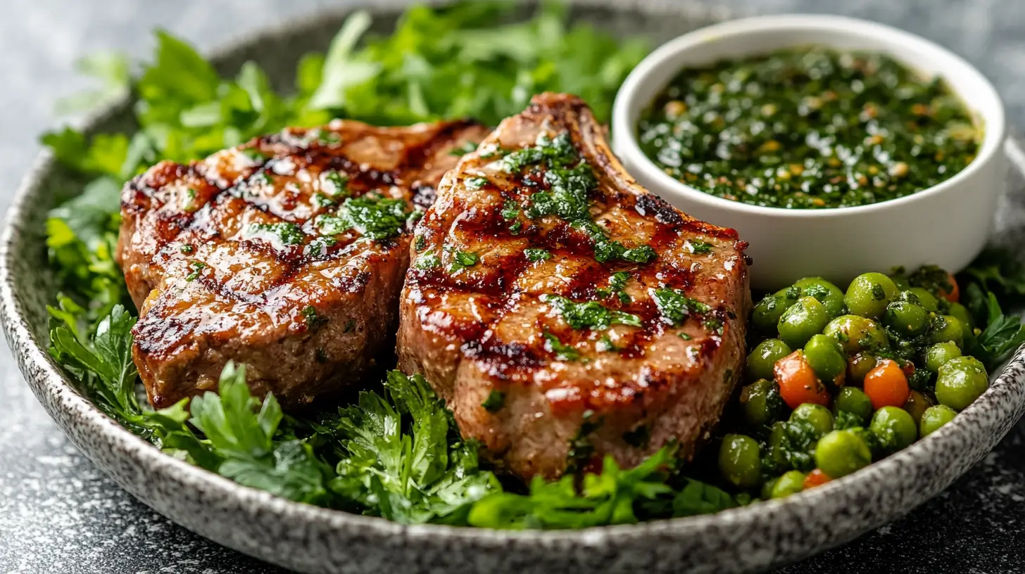 French Pork Chops with Crème Fraîche and Tarragon Peas Post image