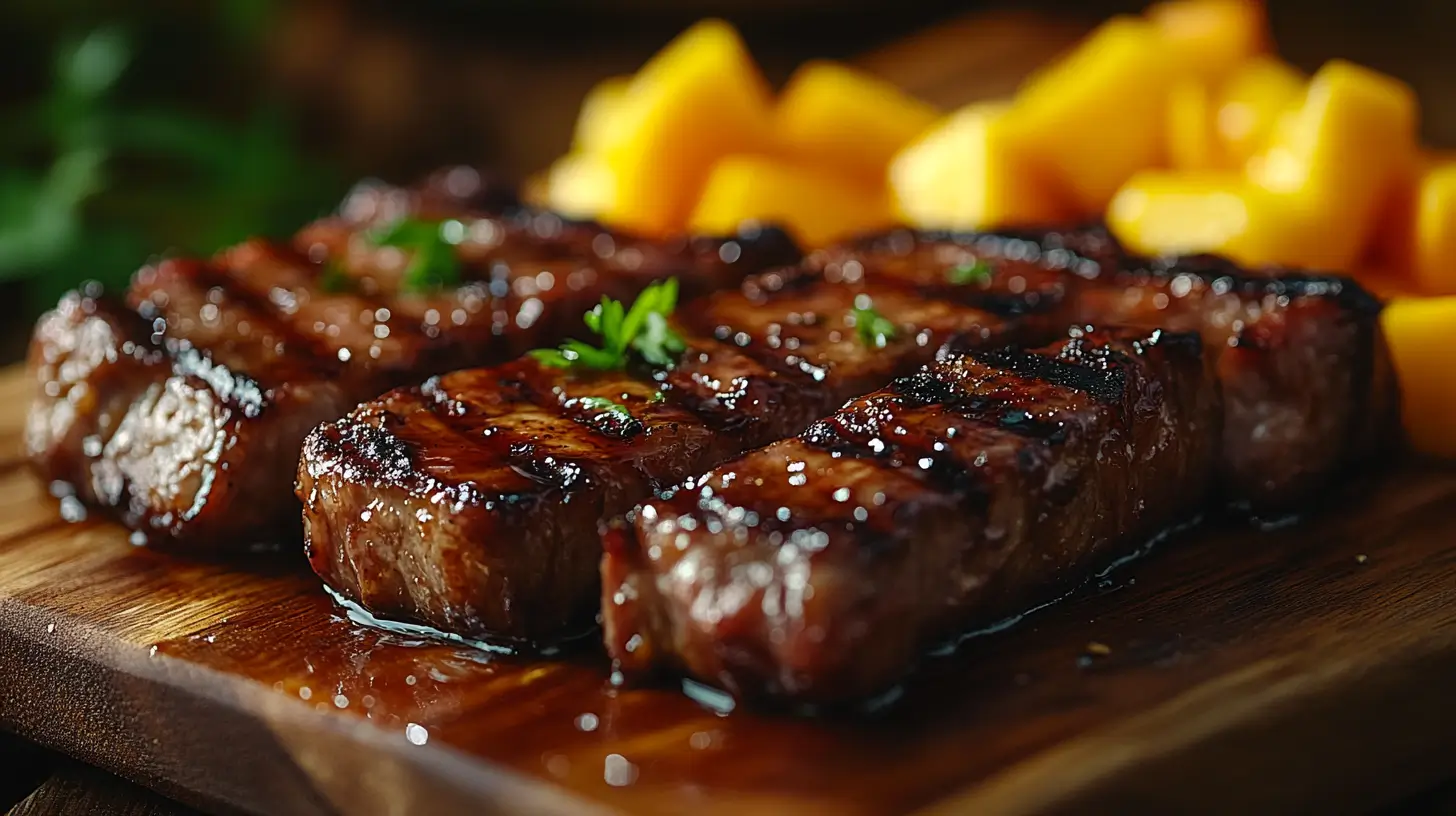 Grilled Caribbean Pork Chops with Mango Glaze Post image