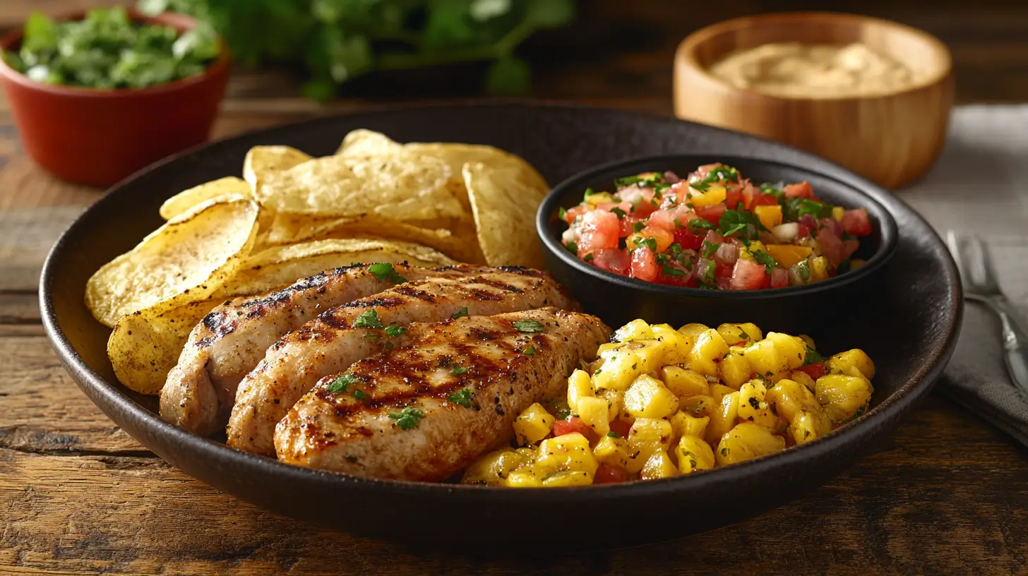 Grilled Pork Chops with Caribbean Fruit Salsa Post image