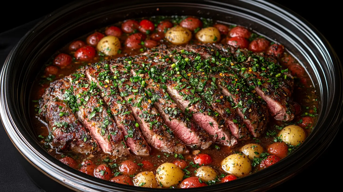 How to Layer Pork Chops with Potatoes and Veggies in the Slow Cooker Post image