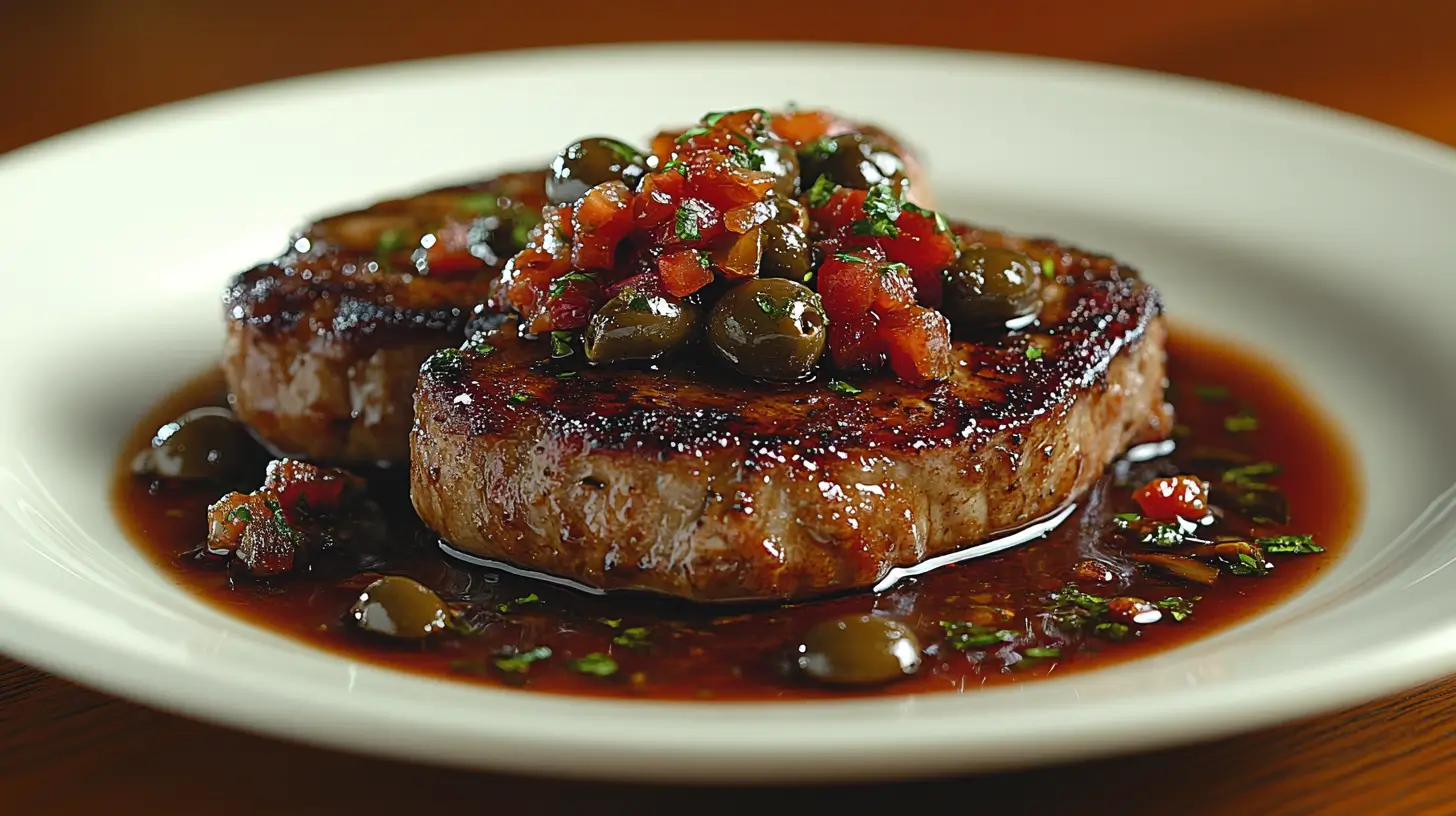 Mediterranean Pork Chops with Kalamata Olives and Capers Post image