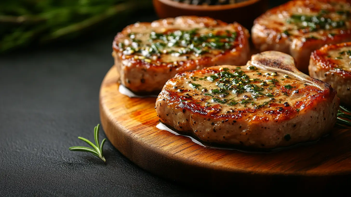 Pan-Seared Pork Chops with Rum Pineapple Sauce Post image