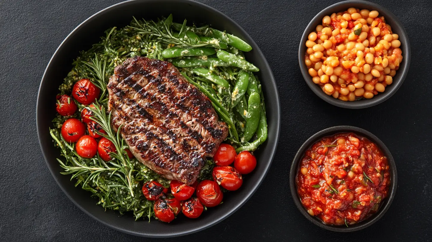 Pork Chops with Banana-Pepper Sauce and Beans Post image