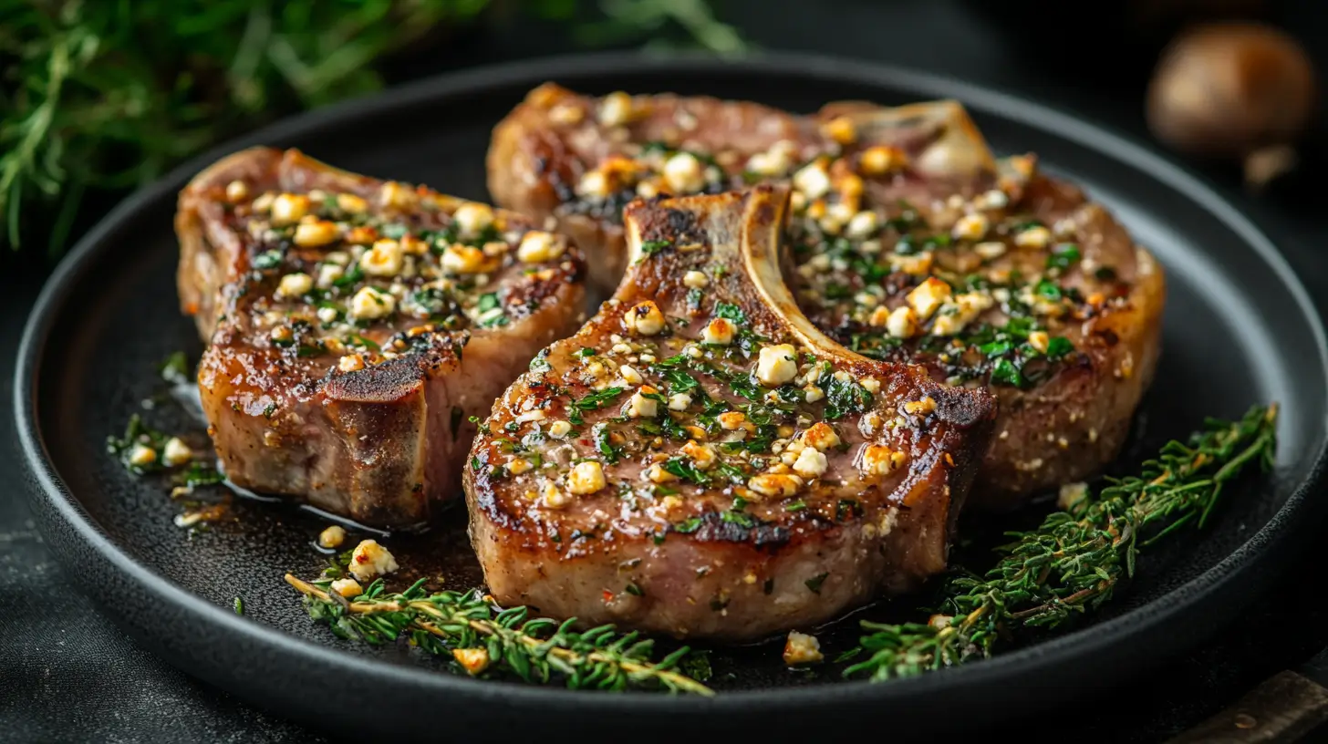 Pork Chops with Feta and Sun-Dried Tomato Crust Post image