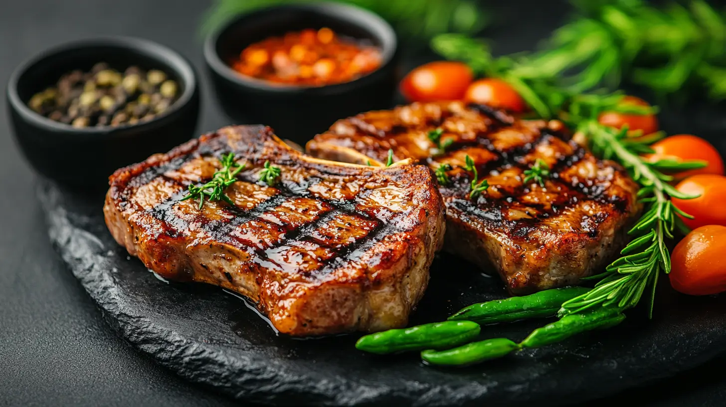 Pork Chops with Garlic Butter and Haricots Verts Post image