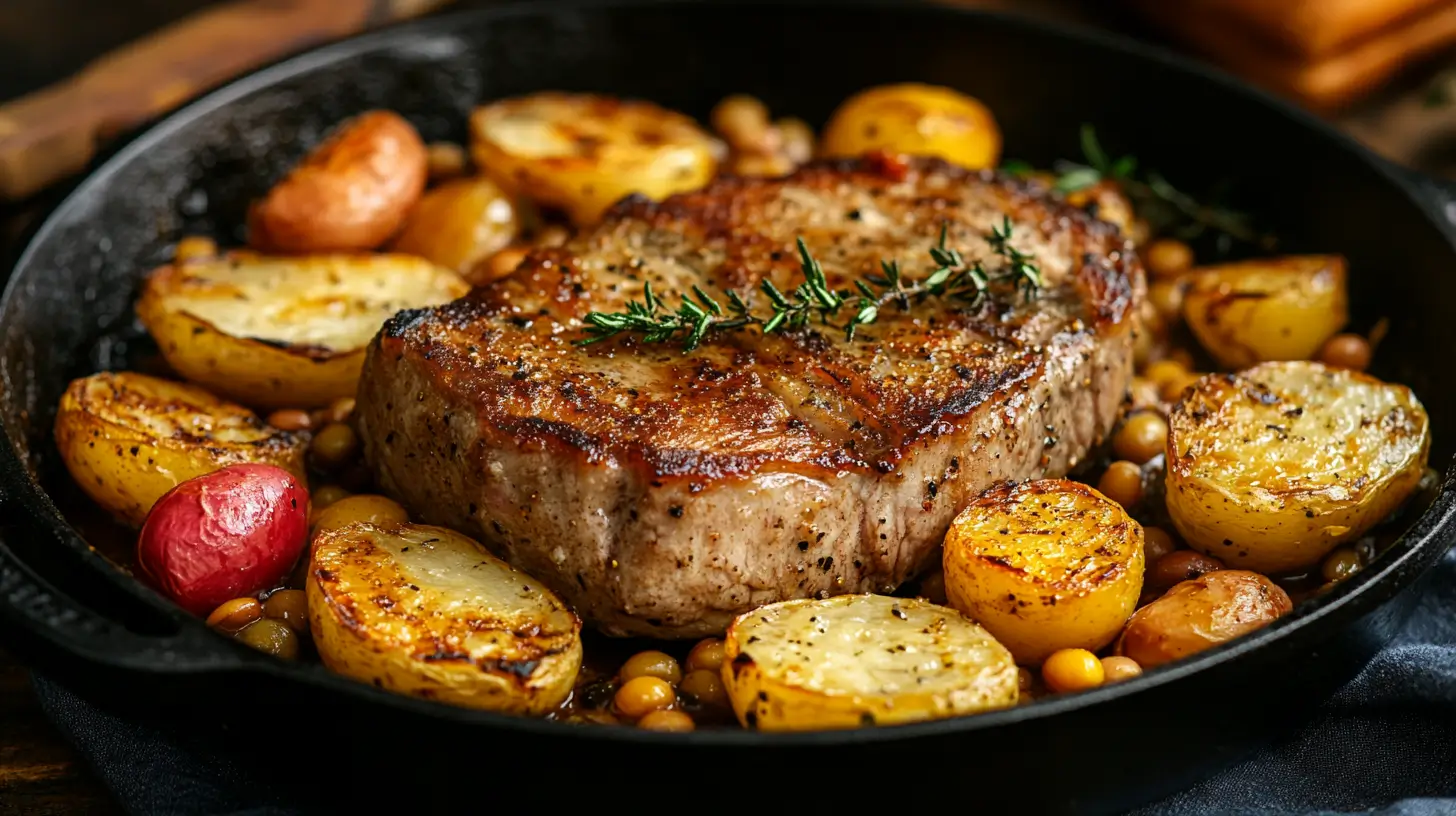 Protein in Pork Chops Cooked with Legumes or Lentils Post image