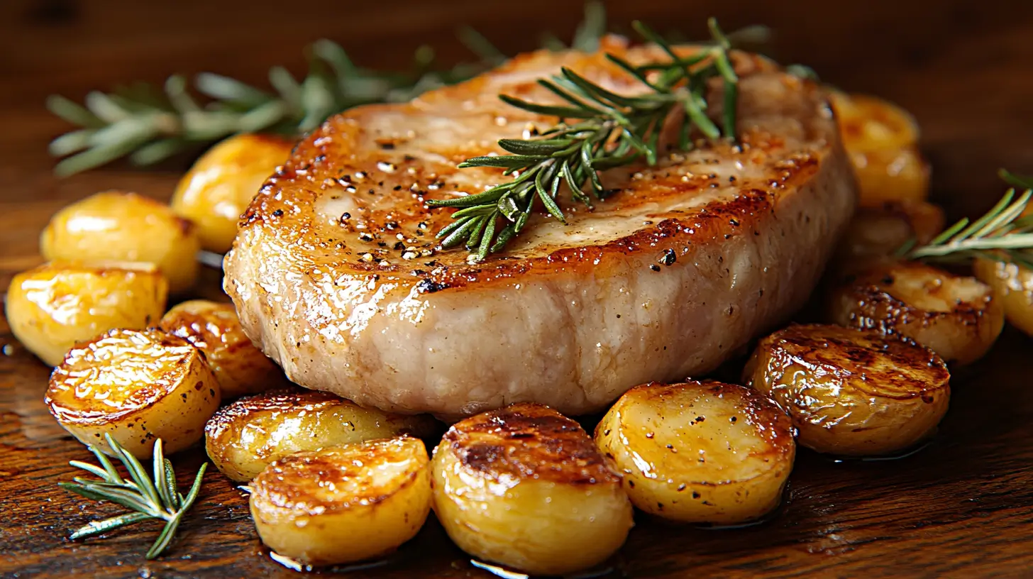 Protein in Thin Pork Chops Pan-Fried in Olive Oil Post image