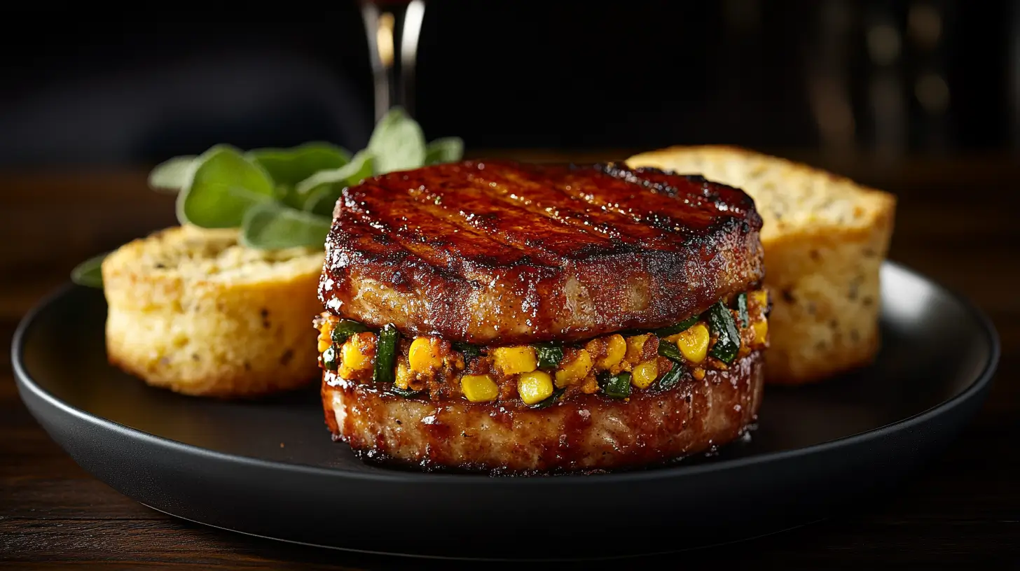 Southern-Style Stuffed Pork Chops with Cornbread and Sage Post image