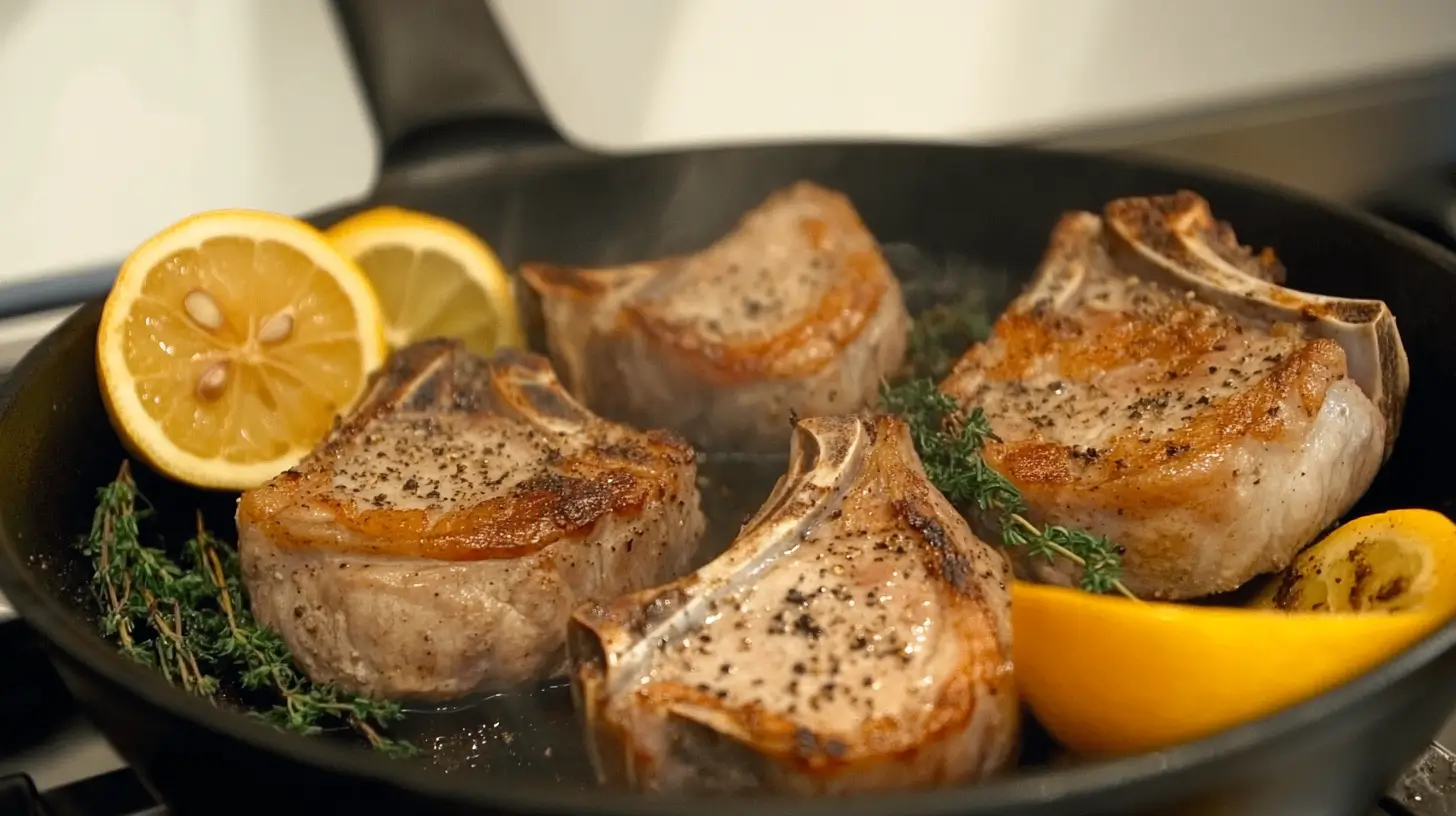 Easy Skillet Pork Chops with Lemon and Thyme
