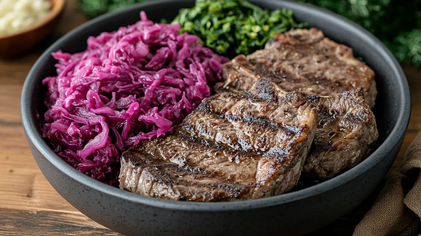 Crock Pot Pork Chops with Pickled Red Cabbage