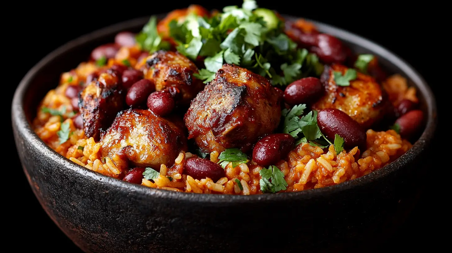 Southern Pork Chops with Red Beans and Rice
